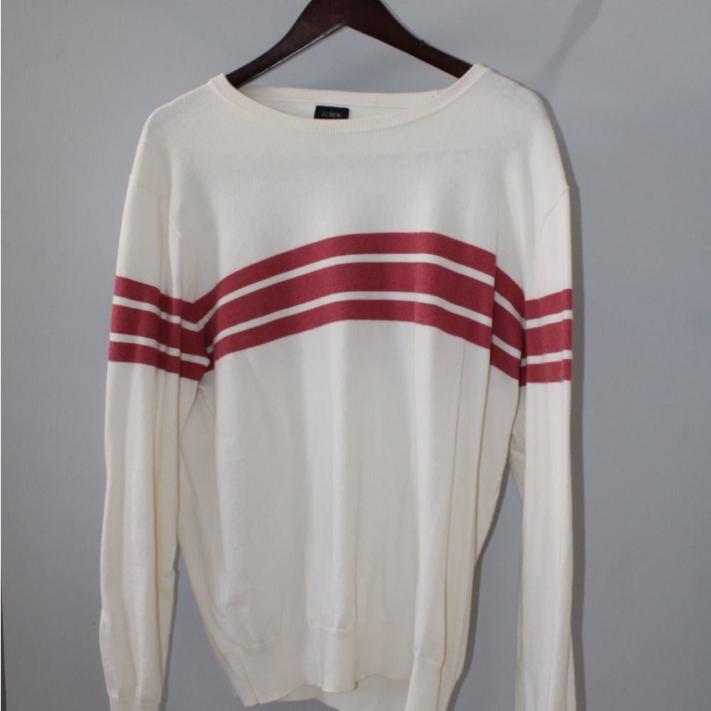 JCrew sweater white and red - Picture 1 of 3